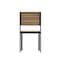 Flash Furniture Natural/Gray Armless Faux Teak Patio Dining Chair SB-CA108-NAT-GG - alternate 4